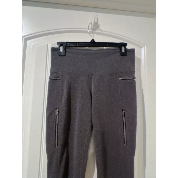 Athleta Sly Drifter Leggings Zipper Pockets Herringbone Black White Size Medium - Picture 5 of 13